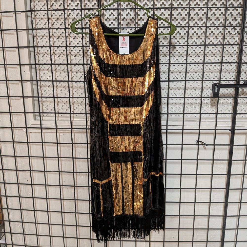 New Women's Gold And Black Dress